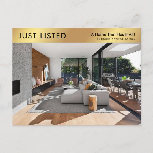 Net genoteerd eigendom marine en goud vastgoed mar briefkaart (Voorkant)