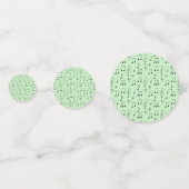 Net genoteerd groen confetti (Achterkanten)