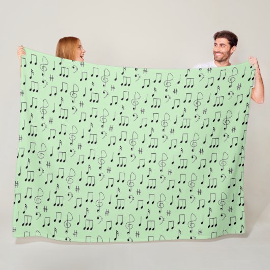 Net genoteerd groen fleece deken (In situ)