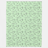 Net genoteerd groen fleece deken (Voorkant)