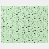 Net genoteerd groen fleece deken (Voorkant (Horizontaal))