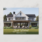 Net genoteerd Huis Foto Vastgoed Marketing Briefkaart (Voorkant)