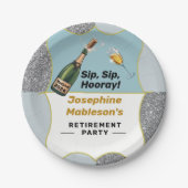 Net gepensioneerd, pensioenfeestje accessoires papieren bordje (Voorkant)