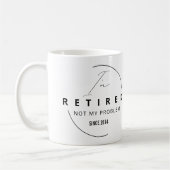 Net gepensioneerde pensionering pin classy eenvoud koffiemok (Links)