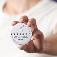 Net gepensioneerde pensionering pin classy eenvoud