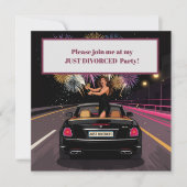 Net Gescheiden Divorce Feest Viering Uitnodiging (Voorkant)