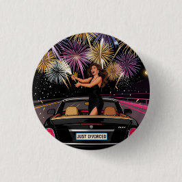 Net Gescheiden Feest Knop, Echtscheidingsfeest Ronde Button 3,2 Cm