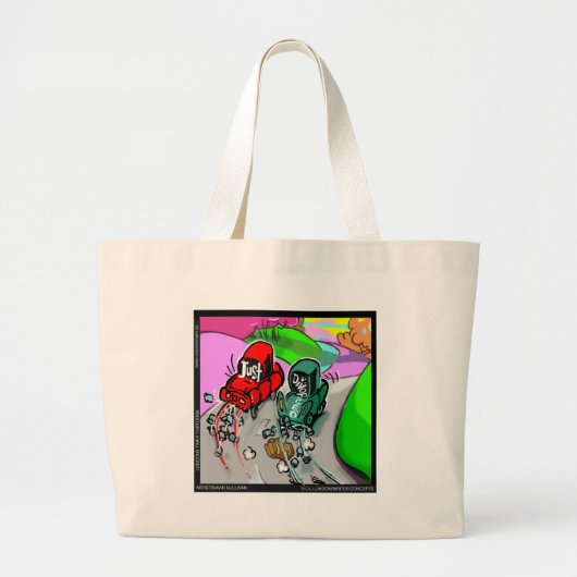 Net Gescheiden Grappige Cadeaus Kaarten T-shirts E Grote Tote Bag (Voorkant)