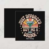 Net gescheiden koop me een Drink grappig echtschei Kaart (Voorkant / Achterkant)