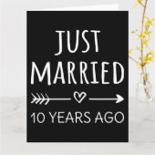 Net getrouwd 10 jaar geleden vandaag kaart (Gele Bloem)