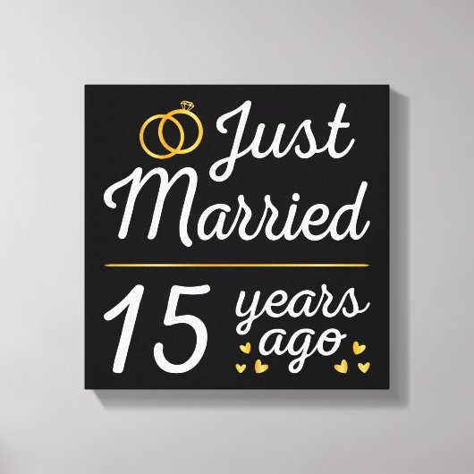 Net getrouwd, 15 jaar geleden II Canvas Afdruk (Voorkant)