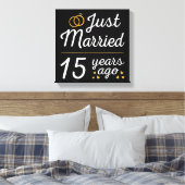 Net getrouwd, 15 jaar geleden II Canvas Afdruk (Insitu (Slaapkamer))