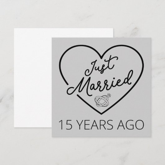 Net getrouwd, 15 jaar geleden III Kaart (Voorkant / Achterkant)