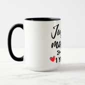 Net getrouwd 1 jaar geleden, 1e bruiloft Jubileum Mok (Links)