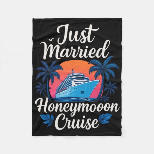 Net Getrouwd 2025 Honeymoon Trouwring Bijpassend  Fleece Deken (Voorkant)