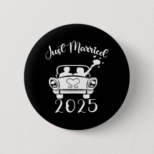 Net Getrouwd 2025 Trouwringen Overeenkomstige Kopp Ronde Button 5,7 Cm