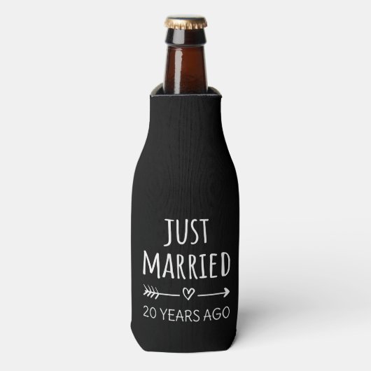 Net Getrouwd 20 Jaar Geleden Flesjeskoeler (Fles Voorkant)