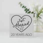 Net getrouwd, 20 jaar geleden III Kaart (Staand voorkant)