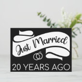 Net getrouwd, 20 jaar geleden V Kaart (Staand voorkant)