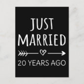 Net getrouwd 20 jaar geleden vandaag ik briefkaart (Voorkant)