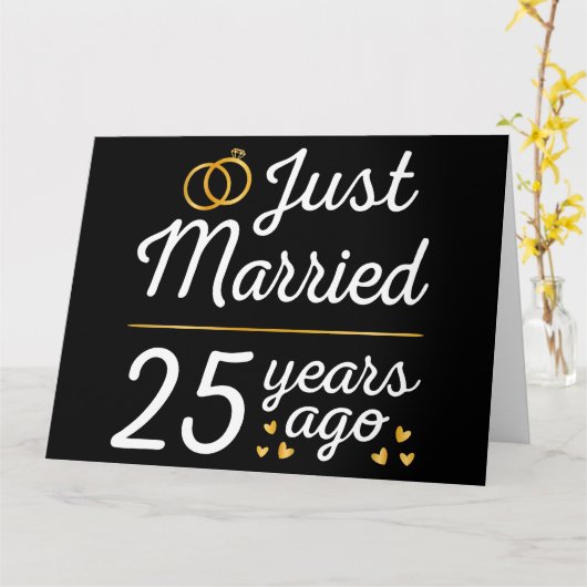 Net getrouwd, 25 jaar geleden II Kaart (Gele Bloem)