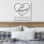 Net getrouwd, 25 jaar geleden III Canvas Afdruk (Insitu (Slaapkamer))