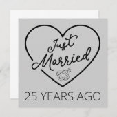 Net getrouwd, 25 jaar geleden III Kaart (Voorkant / Achterkant)