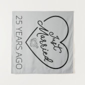 Net getrouwd 25 jaar geleden III Wandkleed (Voorkant (horizontaal))