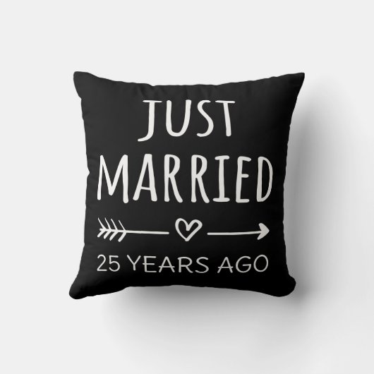 Net getrouwd 25 jaar geleden ik kussen (Achterkant)