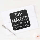 Net getrouwd 25 jaar geleden ik vierkante sticker (Envelop)