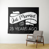 Net getrouwd 25 jaar geleden V Wandkleed (In Situ (horizontaal))