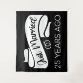 Net getrouwd 25 jaar geleden V Wandkleed (Voorkant)