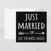 Net getrouwd 25 jaar geleden vandaag kaart (Voorkant / Achterkant)