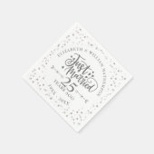 Net getrouwd 25e bruiloft Jubileum Servet (Hoek)