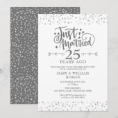 Net Getrouwd 25e Huwelijksjubileum Kaart (Voorkant / Achterkant)