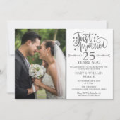 Net getrouwd 25e Jubileum trouwfoto Kaart (Voorkant)