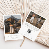 Net getrouwd 2 foto QR code bruiloft Aankondiging