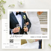 Net getrouwd 2 foto QR code Elopement bruiloft Aankondiging