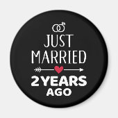 Net getrouwd 2 jaar geleden, 2de trouwdag magneet (Voorkant)