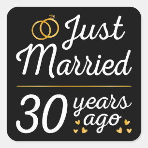 Net Getrouwd 30 Jaar Geleden II Vierkante Sticker