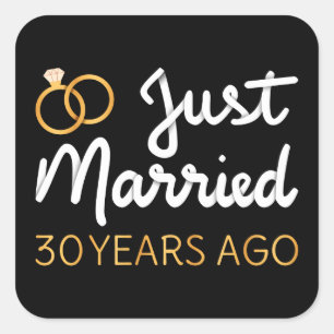 Net Getrouwd 30 Jaar Geleden IV Vierkante Sticker