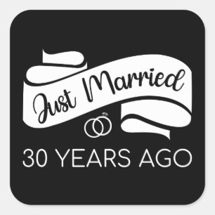 Net Getrouwd 30 Jaar Geleden V Vierkante Sticker