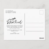 Net getrouwd 3 foto collage bruiloft dank u briefkaart (Achterkant)