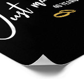 Net getrouwd 40 jaar geleden Grappig 40e bruiloft  Poster (Hoek)