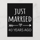 Net getrouwd 40 jaar geleden I Briefkaart (Voorkant)