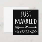 Net getrouwd 40 jaar geleden I Kaart (Voorkant / Achterkant)