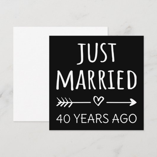 Net getrouwd 40 jaar geleden I Kaart (Voorkant / Achterkant)