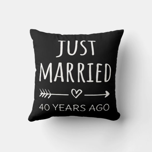 Net getrouwd 40 jaar geleden I Kussen (Achterkant)