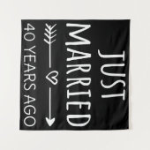 Net getrouwd 40 jaar geleden I Wandkleed (Voorkant (horizontaal))