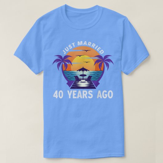 Net Getrouwd 40 Jaar Geleden Matching 40th Trouwj T-shirt (Design voorkant)